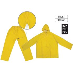 18286 - esőruha PVC sárga - L
