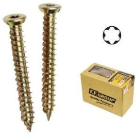   25880 - lapos fejű -TORX betoncsavar sárga ZINC CR3+, M7.5X72 200db, 