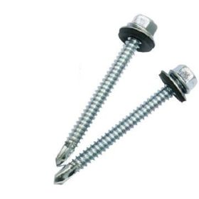 25935 - önmetsző hatlapfejű csavar 16mm-es gumirozott alátéttel DIN 7504K (fúró méret 3), 6.3X75mm   25935 - önmetsző hatlapfejű csavar 16mm-es gumirozott alátéttel DIN 7504K (fúró méret 3), 6.3X75mm