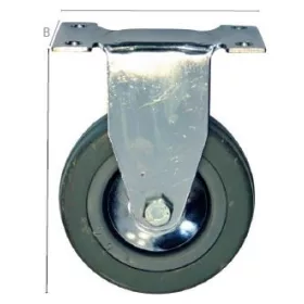 27557 - szürke gumi görgő,fix 125mm, 