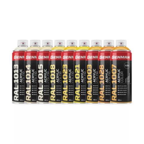28497 - színspray, magasfényű SIGNAL YELLOW sárga, 400ml - RAL 1003