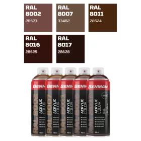   28524 - színspray, magasfényű NUT BROWN barna, 400ml - RAL 8011