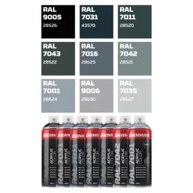   28526 - színspray, magasfényű JET BLACK fekete, 400ml - RAL 9005