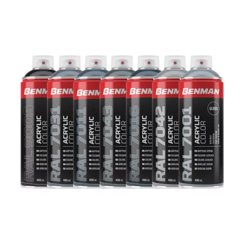 28526 - színspray, magasfényű JET BLACK fekete, 400ml - RAL 9005