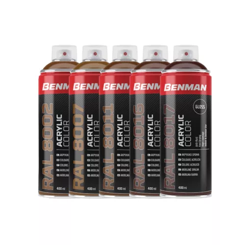 28628 - színspray, magasfényű CHOCOLATE BROWN barna, 400ml - RAL 8017