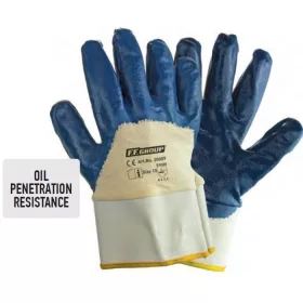   30009 -  10'' kék nitril félig bevont (NBR) kesztyű vastagság 1,2mm,
