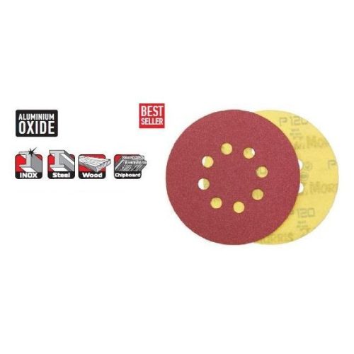 33534 - tépőzáras lemez/tárcsa, piros, 150 - 6 lyuk - 040K