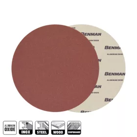   33544 - csiszolótárcsa ALUMINIUM OXID tépőzáras, lyuk nélkül 150 - 080K