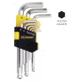   34759 - hosszú BALL POINT HEXA kulcs (imbuszkulcs) csavarkulcs szett, 9 db, 