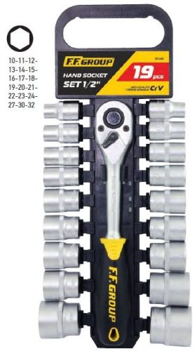 35040 - dugókulcs készlet 19 db 1/2",
