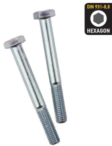 35143 - hatlapfejű fejű BOLTS horganyzott CR 3+ DIN 931-8.8, M12X180 (25db)