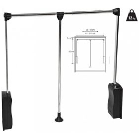 37092 - gardrób ruhalift 12 kgr, fekete & króm acél, LENGTH 83-115 cm,    37092 - gardrób ruhalift 12 kgr, fekete & króm acél, LENGTH 83-115 cm,