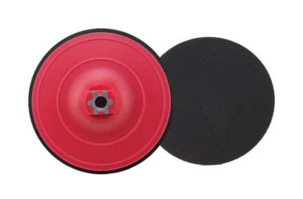 37695 - polírozó műanyag tárcsa piros tépőzáras M14, 115x10mm, 