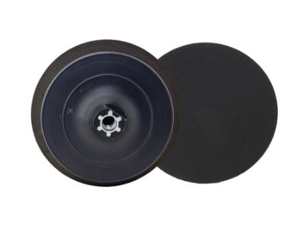 37698 - polírozó műanyag tárcsa fekete tépőzáras M14, 125x18mm, 