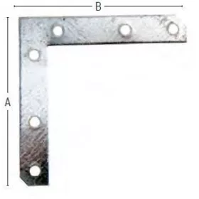  38202 - lapos derékszögű toldóelem, galvanizált, 70mm?70mm (100db)