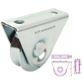   39379 - csapágyas görgőkerék, külső felfogatással, V92 forma, 70mm, 