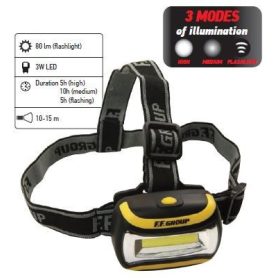 39920 - LED fej munkalámpa, 3W, 3 üzemmód  39920 - LED fej munkalámpa, 3W, 3 üzemmód