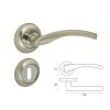 41033 - beltéri kilincs szett (fogantyú + rozetta), alumínium, szatén nikkel A1363