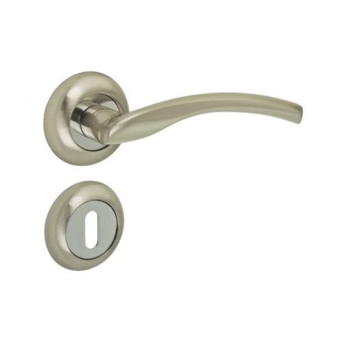 41033 - beltéri kilincs szett (fogantyú + rozetta), alumínium, szatén nikkel A1363