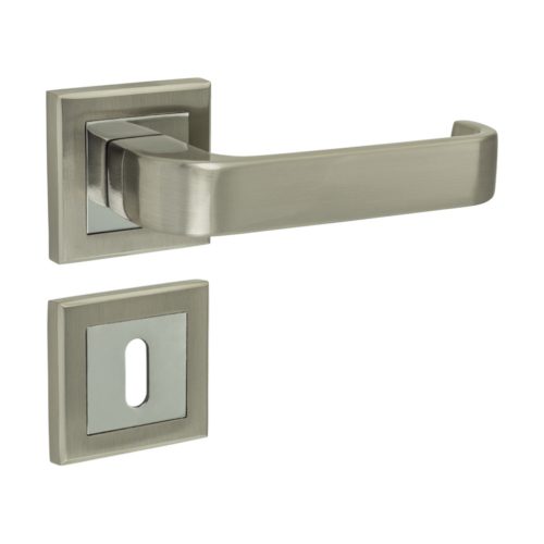 41039 - beltéri kilincs szett (fogantyú + rozetta), alumínium, szatén nikkel Z1603