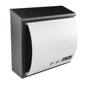 41600 - postaláda fekete-ezüst, 330x165x345x0,6mm, 