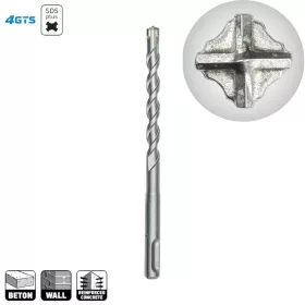 43359 - ütvefúrószár - SDS-PLUS, 4 korona, 10x460