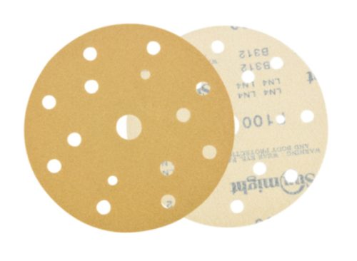 43516 - Tépőzáras csiszoló lemez/tárcsa, 150mm, arany, P80