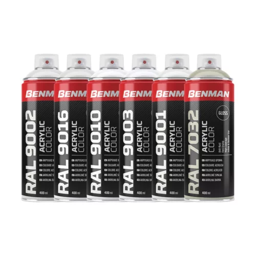 43569 - színspray, magasfényű CREAM krémszín, 400ml - RAL 9001