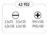 43952 - Csavarhúzó szett 6db (Egyenes lapos 2,5x75/4x100/5,5x125/6,5x100 + PH1x100/PH2x100)