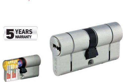 60039 - cilinder biztonsági záras, GR3.5S, 80mm (35-45), 5 kulcs, nikkelezett