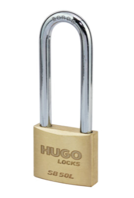 60222 - lakat, sárgaréz, hosszú nyakú, SB 50L, 2 kulcs