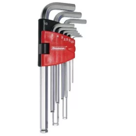   70400 - hosszú imbusz TURBALL HEX csavarkulcs készlet 9db, méret (1.5-2-2.5-3-4-5-6-8-10)