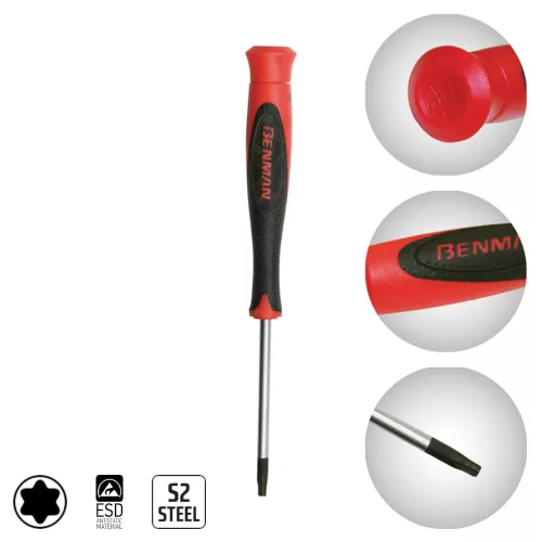 70481 - precíziós csavarhúzó készlet S/D ESD TORX (csillag) 6 részes