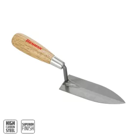   70549 - pontozó hegyű keskeny vakolókanál(görög forma), fa markolat, 120mm