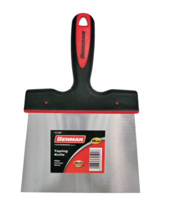 70589 - inox (rozsdamentes acél) hosszú pengés ragasztózó kés, műanyag 2 komponensű műanyag markola