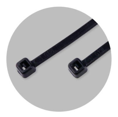 70784 - kábelkötegelő, fekete, 200mmX2,5mm (100db)