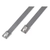 70880 - golyózáras rozsdamentes acél kábelkötegelő (SS316), 300mmX4,5mm (100db)