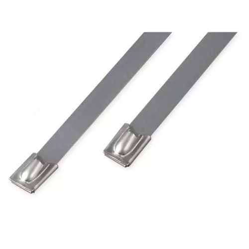 70883 - golyózáras rozsdamentes acél kábelkötegelő (SS316), 300mmX7,9mm (100db)
