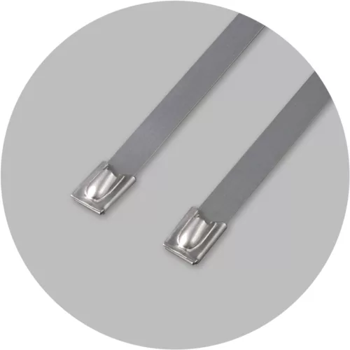 70885 - golyózáras rozsdamentes acél kábelkötegelő (SS316), 500mmX7,9mm (100db)