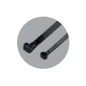   70891 - gyorskötöző, kiengedhető, olaj-,zsír-, sóálló, fekete, 300x7.6mm (100db)