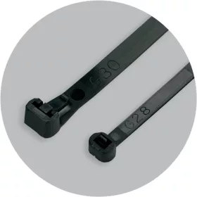   70891 - kábelkötegelő, oldható, fekete, 300mmX7,6mm (100db)