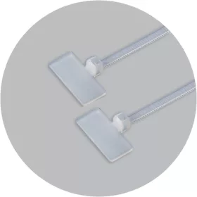   70894 - kábelkötegelő címkézhető/feliratozható, fehér, 210mmX2,5mm (100db)