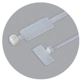   70896 - kábelkötegelő címkével, fehér, 300x4.8mm (100db)