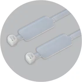  70896 - kábelkötegelő címkézhető/feliratozható, fehér, 300mmX4,8mm (100db)