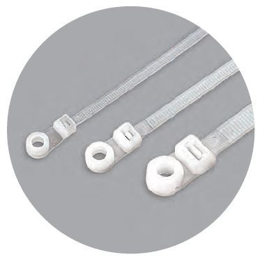 70900 - gyorskötöző, csavarozható vagy szögelhető, olaj-,zsír-, sóálló, fehér, 200x4.8mm (100db)