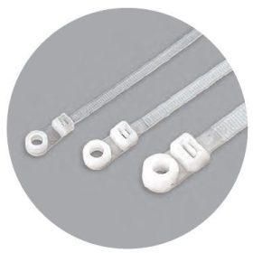   70902 - gyorskötöző, csavarozható vagy szögelhető, olaj-,zsír-, sóálló, fehér, 380x4.8mm (100db)