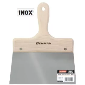 70910 - nemesacél spatula, fa markolat, 200mm