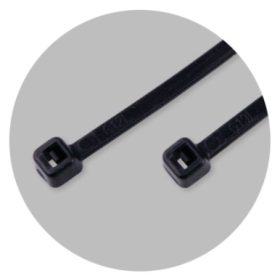 70952 - kábelkötegelő, fekete, 200mmX3,6mm (100db)