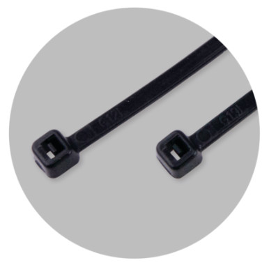 70955 - kábelkötegelő, fekete, 200mmX7,6mm (100db)