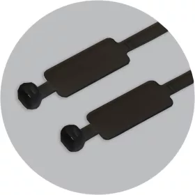   70961 - kábelkötegelő címkézhető/feliratozható, fekete, 300mmX4,8mm (100db)